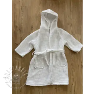 Bomull med vaffelbindning white