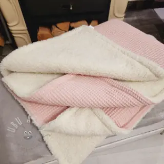 Bomull med vaffelbindning bleached rose