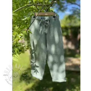 Dubbelgasväv/muslin green ORGANIC