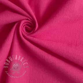 Bomullstyg med lin fuchsia