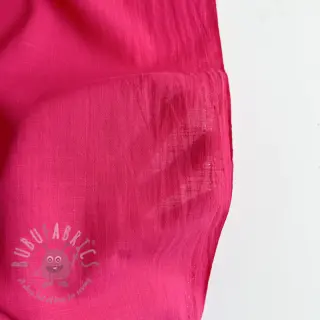 Bomullstyg med lin fuchsia