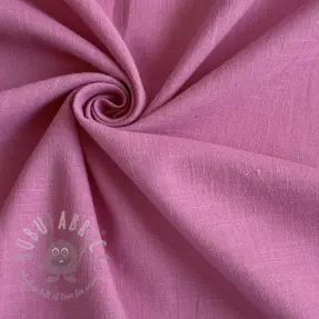 Bomullstyg med lin dark pink