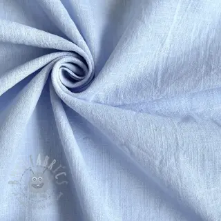 Bomullstyg med lin light blue