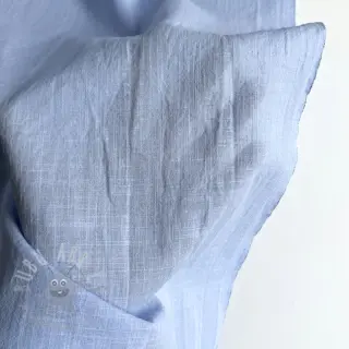 Bomullstyg med lin light blue