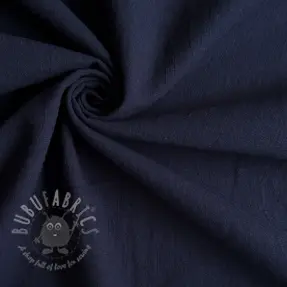 Bomullstyg med lin dark blue