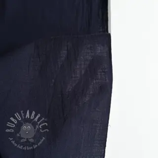 Bomullstyg med lin dark blue