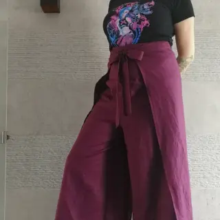 Förtvättat lin 170 g mulberry