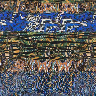 Viskos Dimulti dark blue digital print