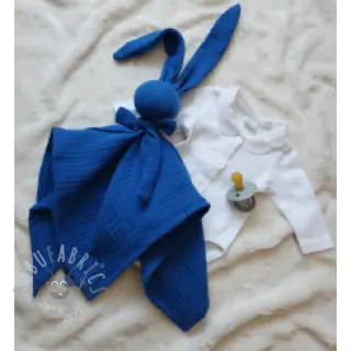 Dubbelgasväv/muslin cobalt
