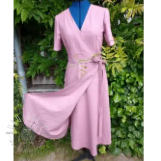 Förtvättat lin mauve