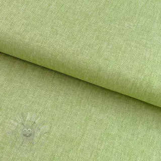 Lin med bomull Fishbone lime