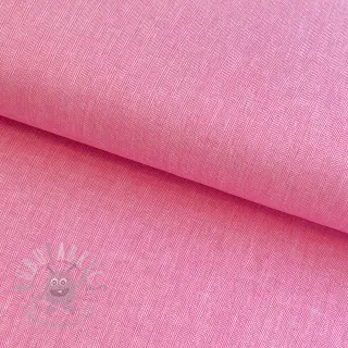 Lin med bomull Fishbone fuchsia