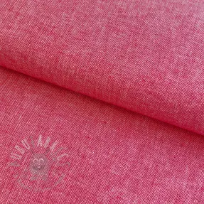 Lin med bomull Fishbone red
