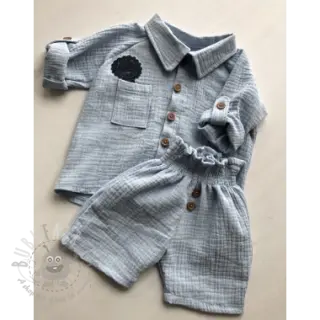 Dubbelgasväv/muslin blue