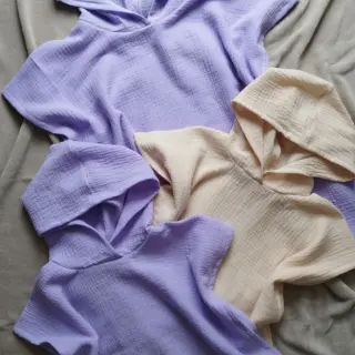 Dubbelgasväv/muslin bright violet