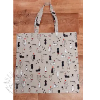 Dekorationstyg Linenlook Cats life
