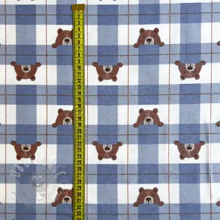 Bomullstyg FLANNEL Bear check jeans