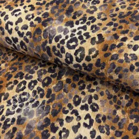 Dubbelgasväv/muslin Animal skin panther digital print
