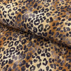 Dvojitá gázovina/mušelín Animal skin panther digital print