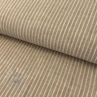 Dubbelgasväv/muslin YARN DYED Stripes taupe