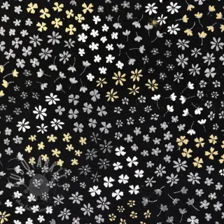 Dekorationstyg jacquard Flower Mix Sprinkle metallic deluxe