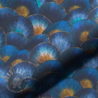 Dekorationstyg Scale Peacock Feather digital print