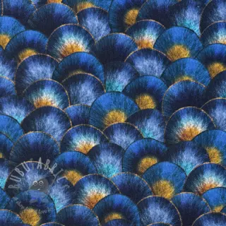 Dekorationstyg Scale Peacock Feather digital print