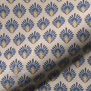 Dekorationstyg Linenlook Graphic Peacock