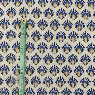 Dekorationstyg Linenlook Graphic Peacock