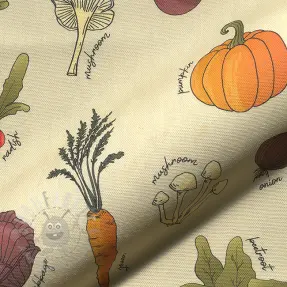 Dekorationstyg Veggie Harvest Garden digital print