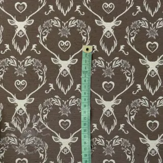 Dekorationstyg jacquard DOUBLE FACE Landhaus Deer Heart taupe
