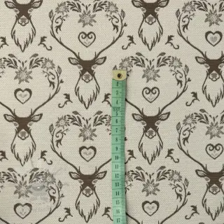 Dekorationstyg jacquard DOUBLE FACE Landhaus Deer Heart taupe
