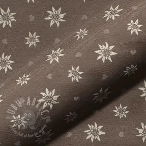 Dekorationstyg jacquard DOUBLE FACE Landhaus Edelweiss taupe