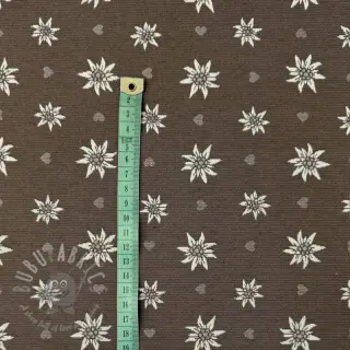Dekorationstyg jacquard DOUBLE FACE Landhaus Edelweiss taupe