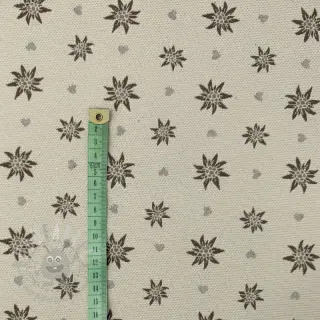 Dekorationstyg jacquard DOUBLE FACE Landhaus Edelweiss taupe
