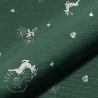 Dekorationstyg jacquard DOUBLE FACE Landhaus Mixed Icon forest green