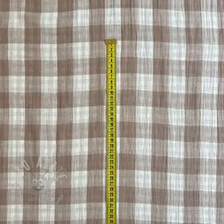 Dubbelgasväv/muslin Double sided CHECKS MINI sand