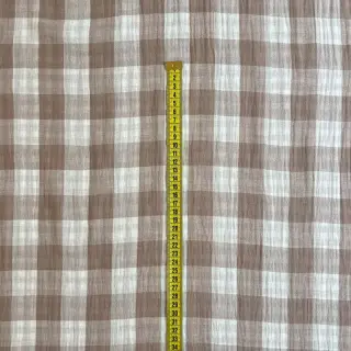 Dvojitá gázovina/mušelín Double sided CHECKS MINI sand