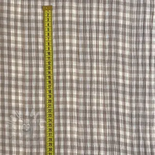 Dubbelgasväv/muslin Double sided CHECKS MINI sand