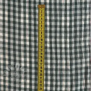 Dubbelgasväv/muslin Double sided CHECKS MINI cyan