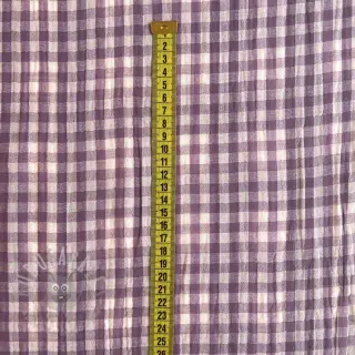 Dubbelgasväv/muslin Double sided CHECKS MINI grape