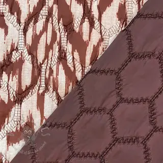 Vadderat tyg Blurry Ikat brown