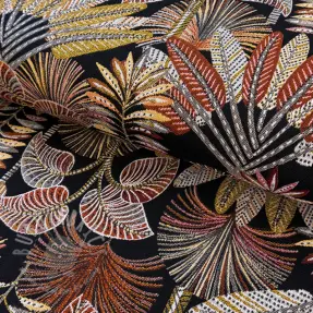 Dekorationstyg jacquard Mayorque noir