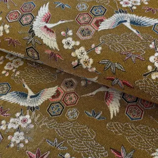 Dekorationstyg jacquard Grues or