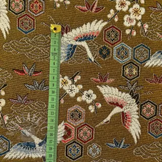 Dekorationstyg jacquard Grues or