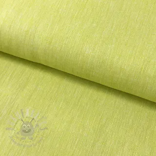 Lin med bomull Fishbone bright green