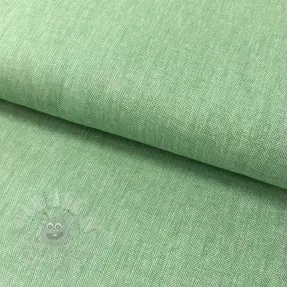 Lin med bomull Fishbone green