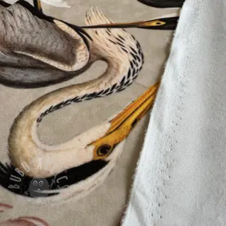 Dekorationstyg VELVET Heron bird camel