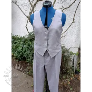 Förtvättat lin 170 g grey