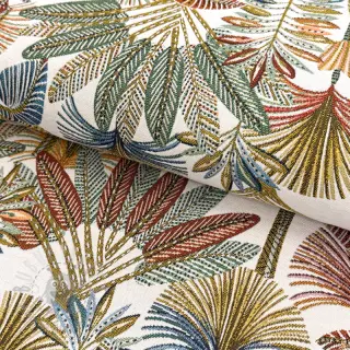 Dekorationstyg jacquard Mayorque blanc